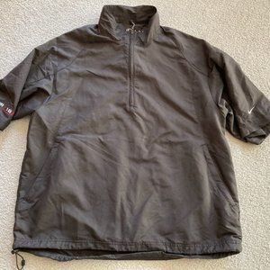Nike Golf black short sleeve golf windbreaker shirt
